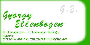 gyorgy ellenbogen business card